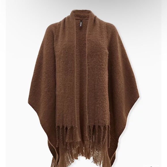 NWT Torrid Ruana Brown Blanket Wrap ~ OS - Picture 5 of 6